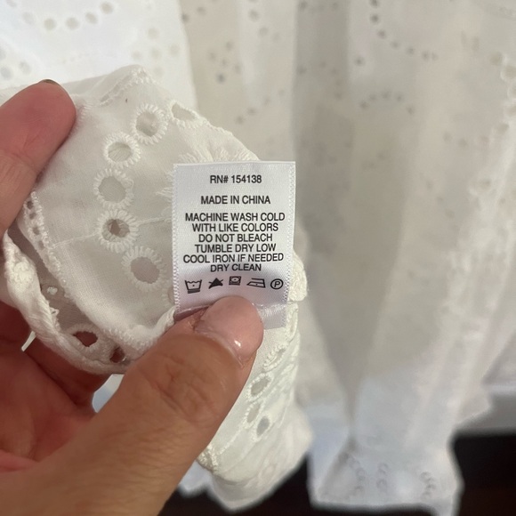 NWOT STAUD Hyacinth Short Sleeve Eyelet Maxi Dress - Picture 5 of 15